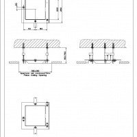 Gessi Minimali Quadro 32851 238 Комплект крепежей для потолочной душевой системы