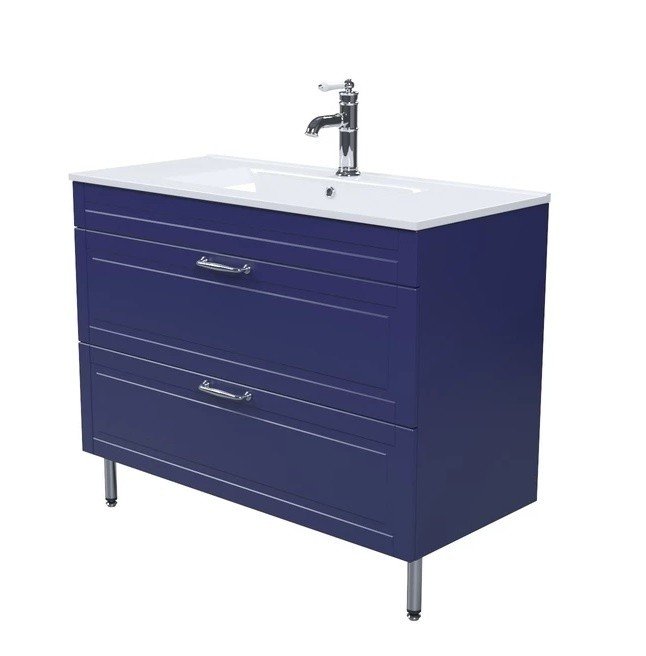 IDDIS Oxford OXF10N1i95K Тумба с раковиной напольная 1000*465 мм (синий ...