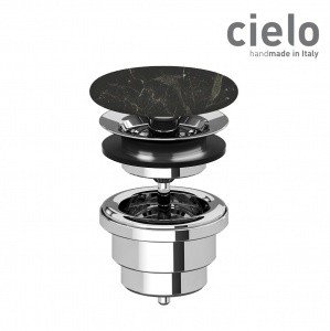 Ceramica CIELO PIL01 NM - Донный клапан | сливной гарнитур Nero Marquina (Чёрный мрамор)
