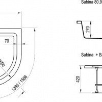 Ravak Sabina 90 A917001020 Панель для глубокого душевого поддона 900*900 мм (белый)