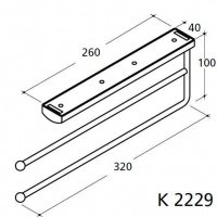 Выдвижной полотенцедержатель K2229AA Ideal Standard Step