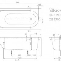 Ванна UBQ180OBE2V-01 VILLEROY&BOCH Oberon 180х80 см