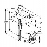 KLUDI JOOP! 55217H775 - Смеситель для биде (хром - хрусталь зеленый)