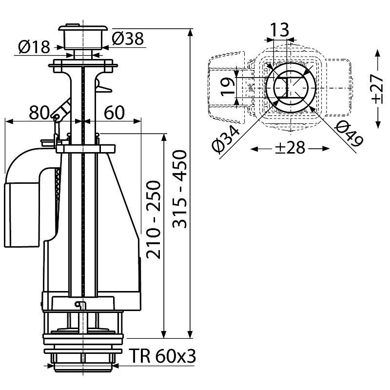 Схема сливного бачка. Сливной механизм ALCAPLAST a08a. Арматура ALCAPLAST a08. Сливной клапан ALCAPLAST a08a. Сливной механизм с двойной кнопкой ALCAPLAST a08.