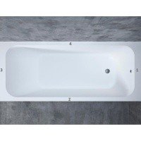 Salini Orlando 102011G Встраиваемая ванна 1700*700 мм (белый глянцевый)