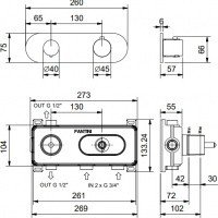 FANTINI 1900D372A Внутренний механизм термостатического смесителя для ванны