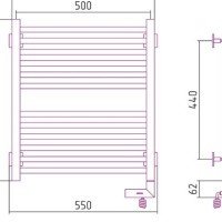 Сунержа Модус 2.0 00-5601-6050 Электрический полотенцесушитель 500*600 мм (сталь)