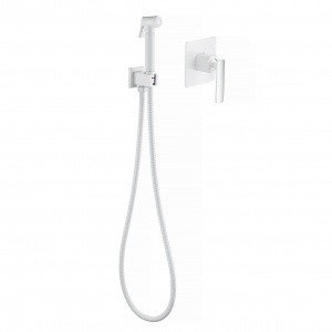 Timo Torne 4389/00-16SM Гигиенический душ белый встраиваемый комплект со смесителем