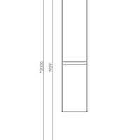 Акватон Лондри 1A236203LH010 Шкаф-пенал подвесной 34 см (белый)