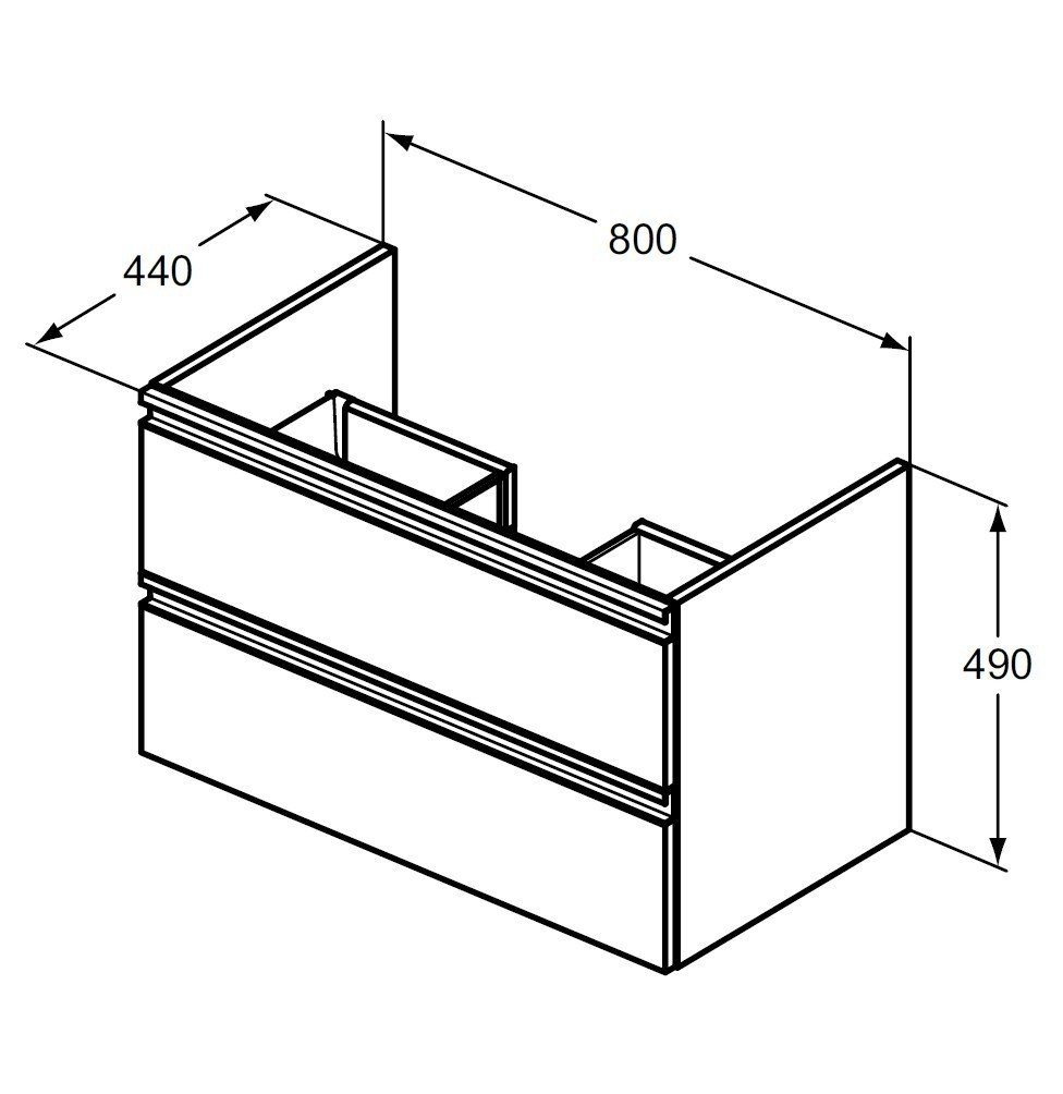 Подстолье для раковины T0051OV Ideal Standard Tesi (белый глянец ...
