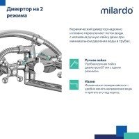 MILARDO Duplex DUPSB02M02 Смеситель для ванны (хром)