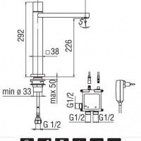 NOBILI Loop E E90713CR Электронный смеситель для кухни