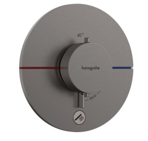Hansgrohe ShowerSelect Comfort S 15562340 Термостатический смеситель для душа - внешняя часть (чёрный хром шлифованный)