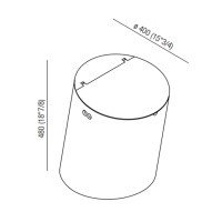 Agape Basket ACOM0510G Корзина из дерева напольная (серый)