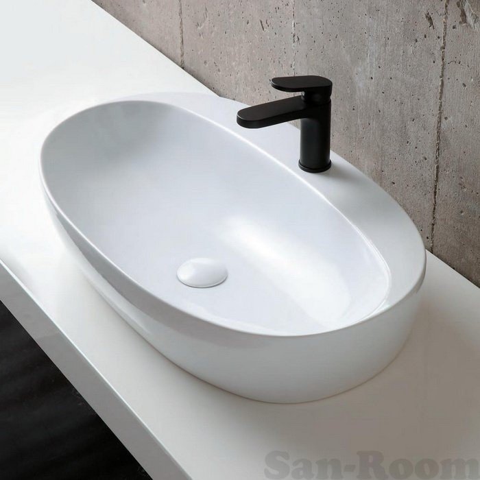 Azzurra Elegance Circle ECI70M bi*1 Раковина накладная на 70 см, в ...