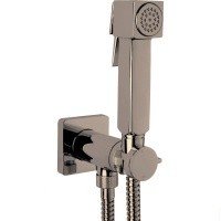 Bossini Cube Brass E38001.094 - Гигиенический душ в комплекте с прогрессивным смесителем (никель шлифованный)