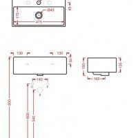 ArtCeram Quadro QUL001 01 00 Раковина универсальная на 50 см
