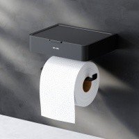 AM.PM Inspire 2.0 A50A341522 Держатель для туалетной бумаги с контейнером (чёрный матовый)
