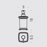 Colombo Design PORTOFINO B9326 - Настольный дозатор жидкого мыла 300 мл (хром)