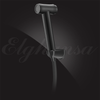 Elghansa SquareLine 34Q0743-Black (Set-84) Гигиенический душ встраиваемый комплект со смесителем (цвет черный), купить со скидкой в магазине сантехники Santehmag.ru