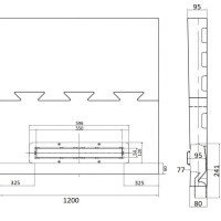 PESTAN Premium Confluo Board UNI 40007822 Душевой поддон под плитку 1200*1200 мм | со встроенным лотком Frameless Line 550 мм (хром матовый)