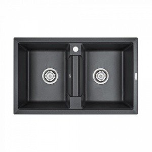 Paulmark ZWILLING PM238150-BL Мойка для кухни двойная 81*50 см (черный)