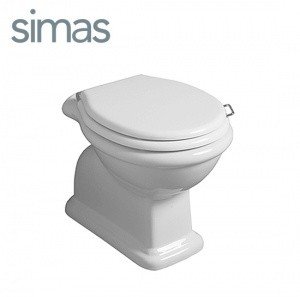 SIMAS Lante LA01bi - Унитаз напольный приставной | выпуск в пол (белый глянцевый)