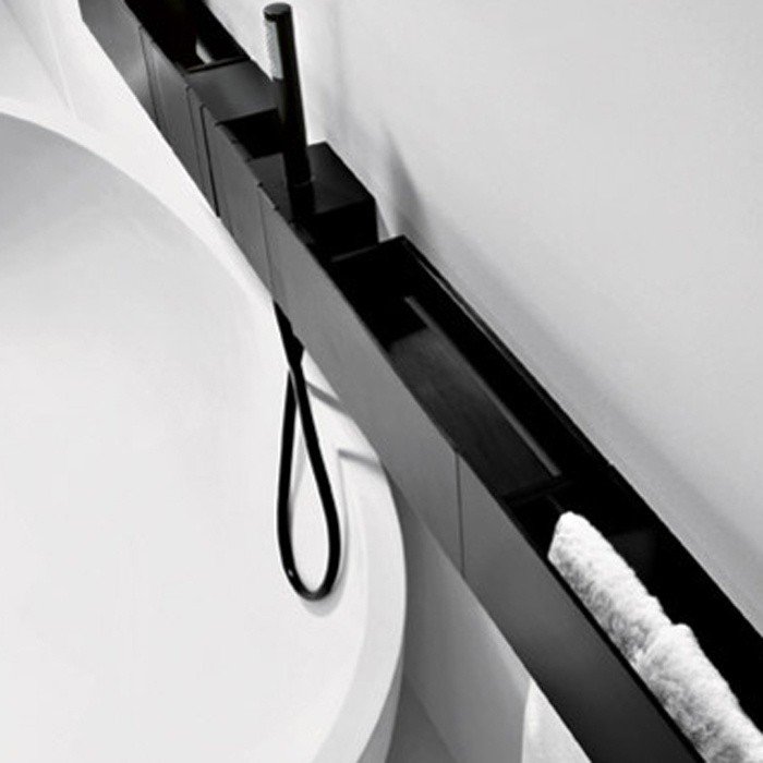 Agape Sen ASEN0921N Полка для ванной подвесная 40 см (черный)