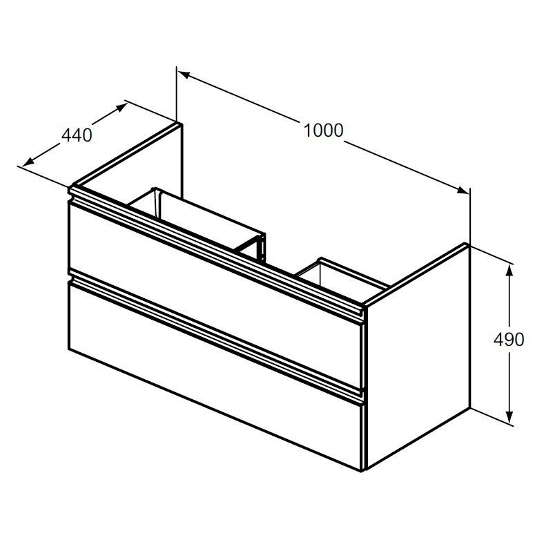 Подстолье для раковины T0052OV Ideal Standard Tesi (белый глянец), в ...