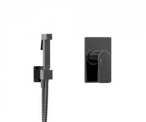 WasserKRAFT Glan A66096 Гигиенический душ - комплект со смесителем (чёрный глянцевый)