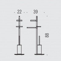 Colombo Design PLANETS B9833 - Металлическая стойка с аксессуарами (хром)
