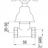 NOBILI Grazia GRC5008/1BR Запорный кран вентиль (цвет бронза), купить со скидкой в магазине сантехники SANTEHMAG.RU