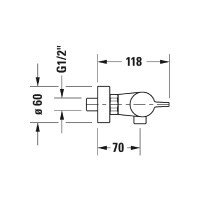 Duravit B.1 B14220000010 Термостатический смеситель для душа (хром)