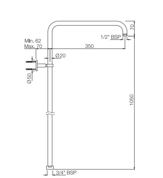 Jaquar Shower SHA-GLD-1211N Душевая стойка (золото), в магазине ...