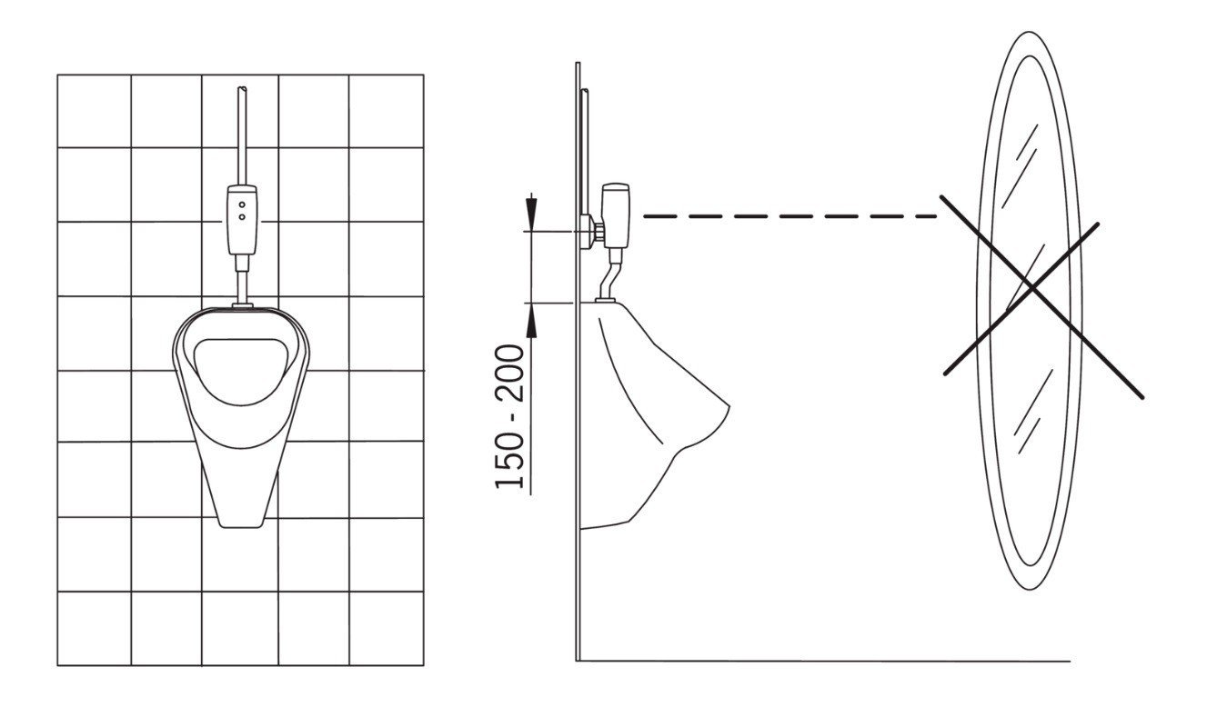 Высота установки писсуара снип