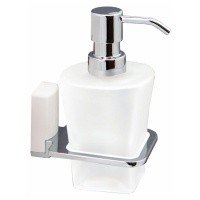WasserKRAFT Leine K-5099WHITE Дозатор для жидкого мыла подвесной (хром | белый)