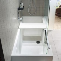 Duravit Shower 700404000100000 Ванна 170*75 см с входной дверью и душевой шторкой (белый)