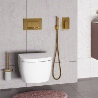 WasserKRAFT Aisch A55094 Гигиенический душ - комплект со смесителем (золото матовое)