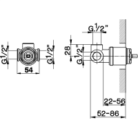 Cisal ZA00431104 Внутренний механизм смесителя для душа