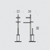 Colombo Design PLANETS B9843 - Металлическая стойка с аксессуарами (хром)