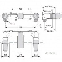 Ideal Standard Celia A3476NU Внутренний механизм смесителя для раковины