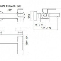 Mamoli Feel 1840/PD40 Смеситель для ванны настенного монтажа