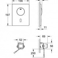 Grohe Tectron Skate 37419SD0 Инфракрасное управление (нержавеющая сталь ...