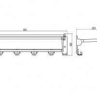 Savol S-008099 Полка для полотенец откидная 600 мм (хром)