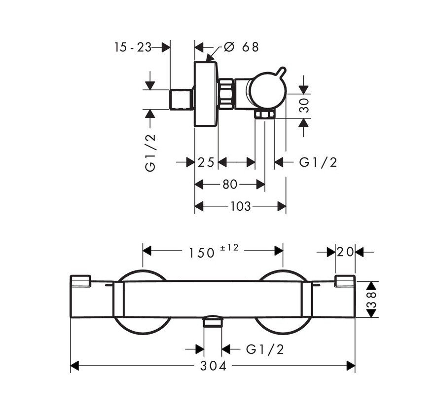 Hansgrohe Ecostat Comfort 13116670 Термостатический смеситель для душа ...