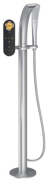 GROHE Ondus 36048 BS0 напольный электронный смеситель для ванны (цвет матовый титан). Производитель Германия “GROHE”. 
Электронный смеситель для ванны, напольный, свободностоящий.
напольный монтаж
высота от пола 1040 мм
включает в себя:
сенсорная пан