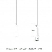 Galassia Ergo 7140 Керамический светильник для ванной комнаты 220V - 20W