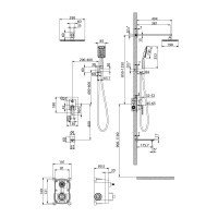 Lemark Mista LM6422WG Душевая система - комплект со смесителем с функцией наполнения ванны (белый | золото)