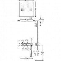 Tres Block System 20735303 Душевая система - комплект с термостатом (хром)