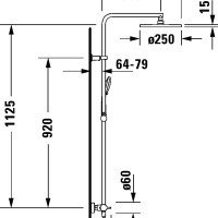 Duravit B.1 B14220000010 Душевая система в комплекте с термостатическим смесителем (хром)